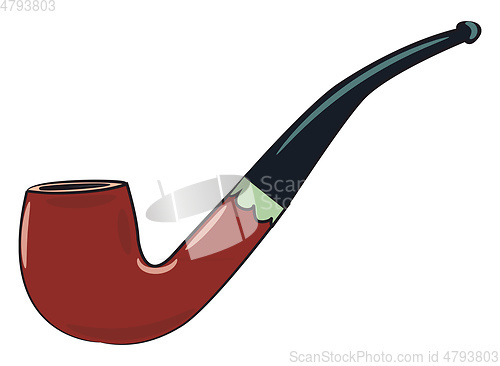 Image of A tobacco pipe vector or color illustration