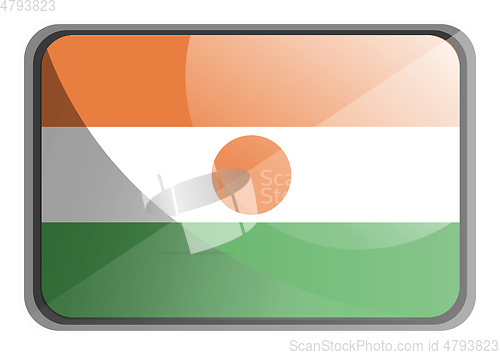 Image of Vector illustration of Niger flag on white background.