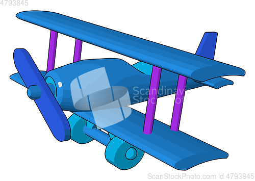 Image of A unique biplane toy vector or color illustration