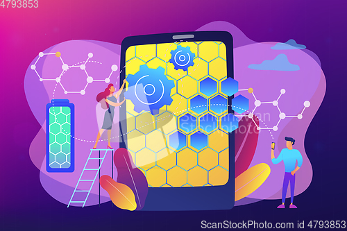 Image of Graphene technologies concept vector illustration.