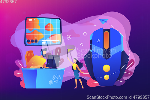 Image of Strategy online games concept vector illustration.