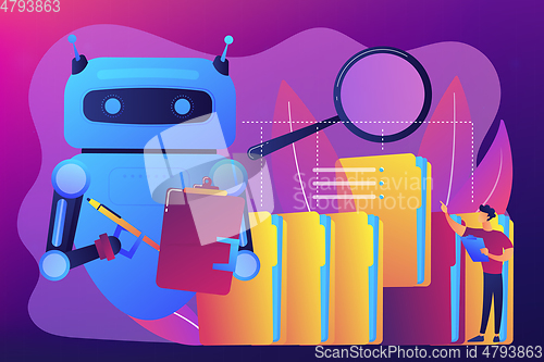 Image of Robotic process automation concept vector illustration.