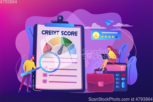 Image of Credit rating concept vector illustration.