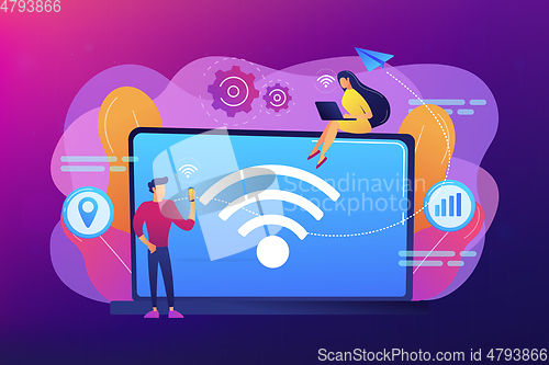 Image of Wi-fi connection concept vector illustration.