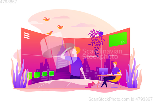 Image of Virtual tour vector concept vector illustration.