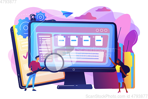 Image of Document management soft concept vector illustration.