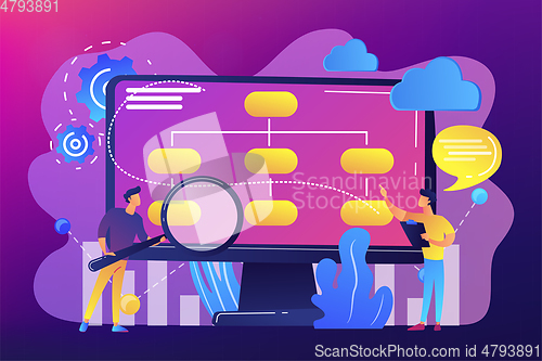 Image of Data driven business model concept vector illustration.