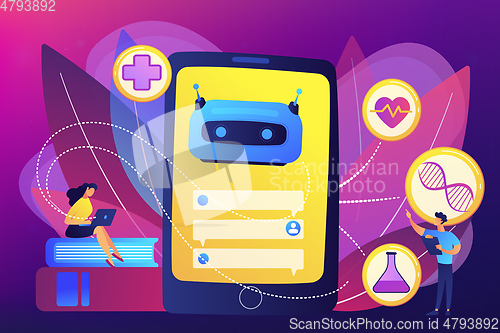 Image of Chatbot in healthcare concept vector illustration.