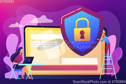 Image of Data privacy concept vector illustration.