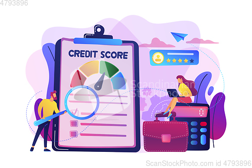 Image of Credit rating concept vector illustration.