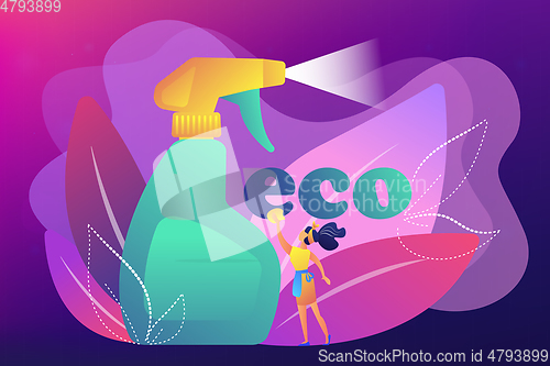 Image of Green cleaning concept vector illustration.