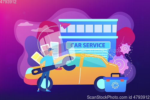 Image of Car tuning concept vector illustration.