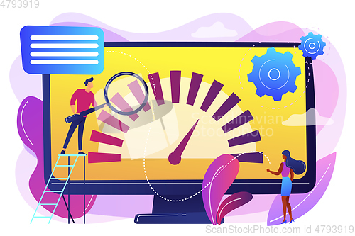 Image of Benchmark testing concept vector illustration.