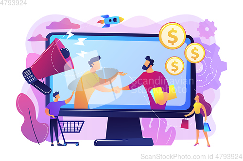 Image of Affiliate marketing concept vector illustration.