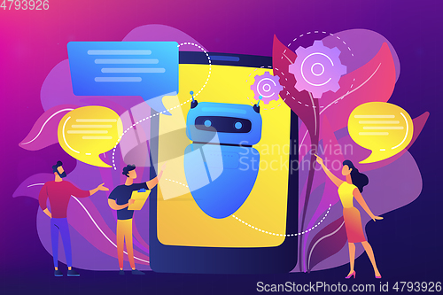 Image of Chatbot AI concept vector illustration.