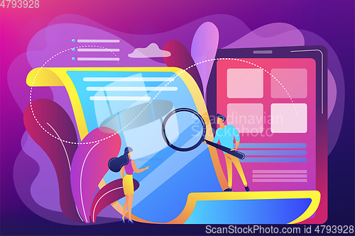 Image of Electronic paper concept vector illustration.