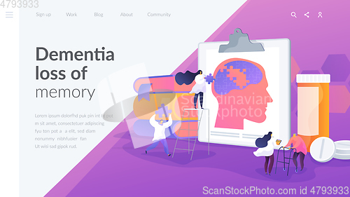 Image of Alzheimer disease landing page concept