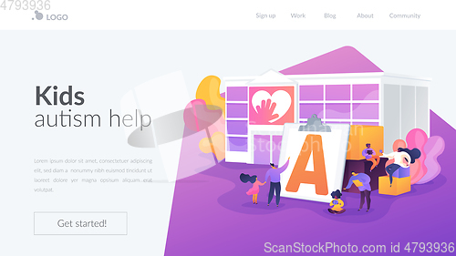 Image of Autism center landing page concept
