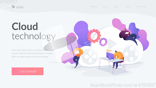 Image of Cloud gaming landing page template.