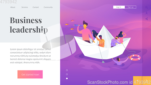 Image of Leadership landing page template.