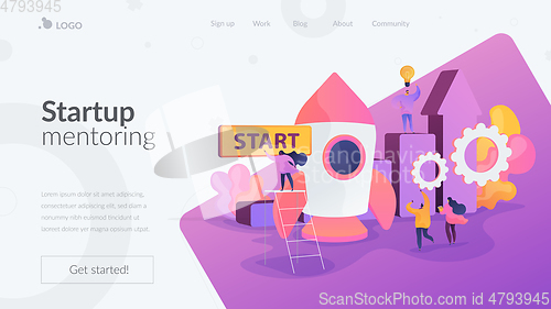 Image of Startup accelerator landing page template.