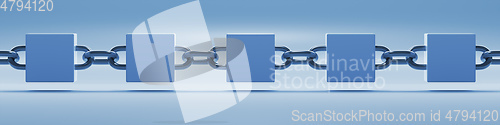 Image of blockchain symbol wide banner