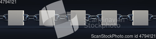 Image of blockchain symbol wide banner