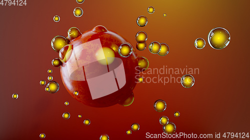 Image of soap bubbles from a ball