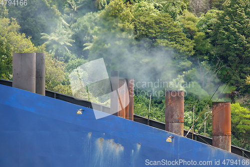 Image of old ships air pollution