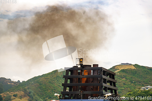 Image of old ships air pollution