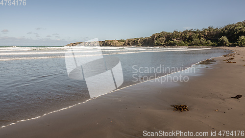 Image of beautiful beach at Cape Egmont New Zealand