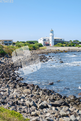 Image of lighthouse at Cape Egmont New Zealand north island