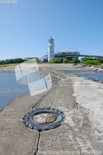 Image of lighthouse at Cape Egmont New Zealand north island