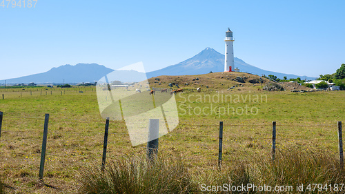 Image of lighthouse at Cape Egmont New Zealand north island