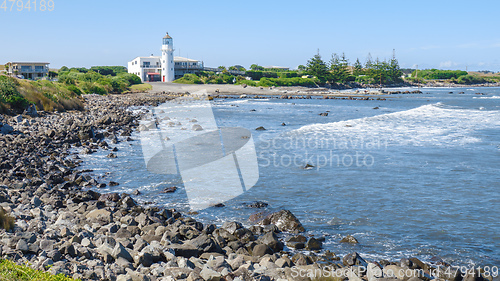 Image of lighthouse at Cape Egmont New Zealand north island