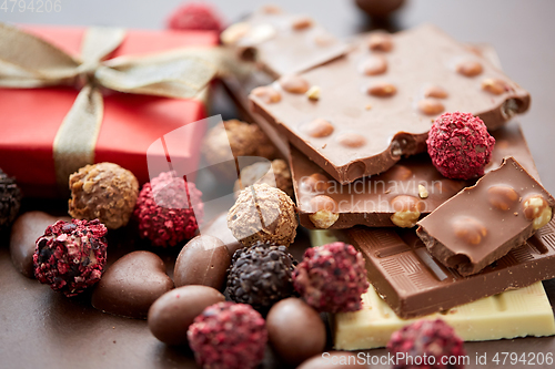 Image of close up of handmade chocolate candies