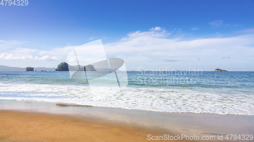 Image of beautiful beach at Hahei New Zealand