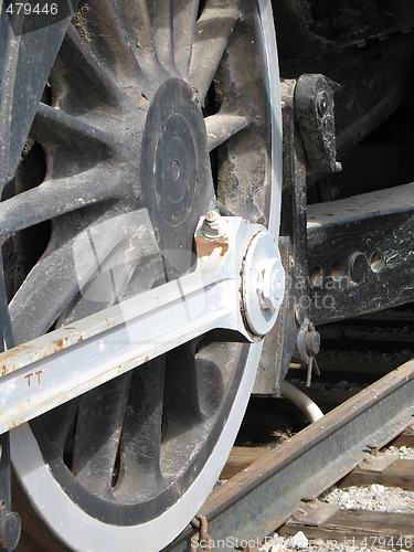 Image of old wheel train