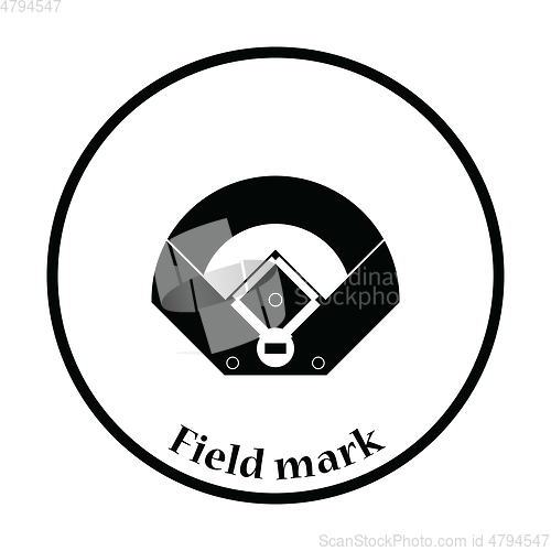 Image of Baseball field aerial view icon