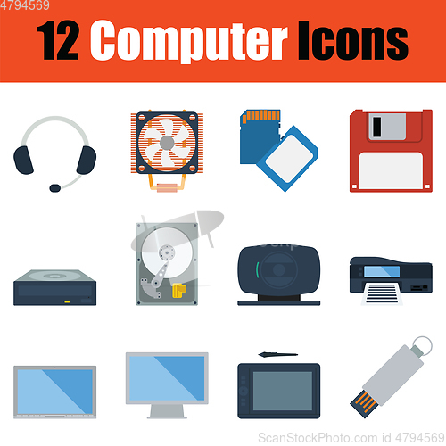 Image of Computer icon set