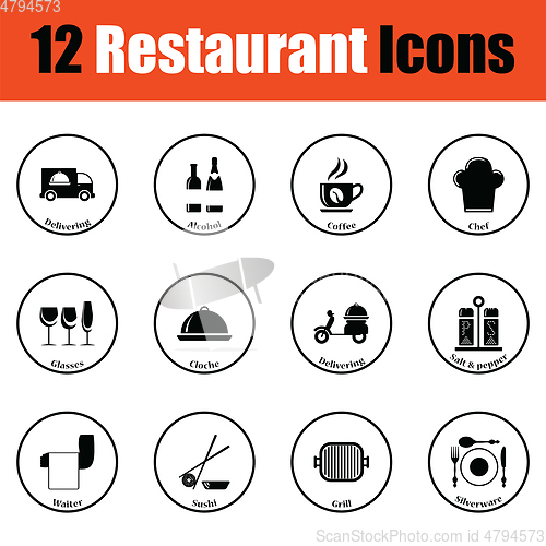 Image of Restaurant icon set