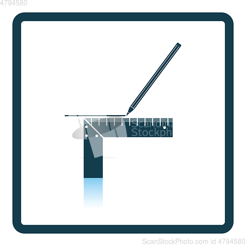 Image of Pencil line with scale icon