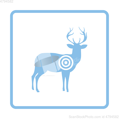 Image of Deer silhouette with target  icon