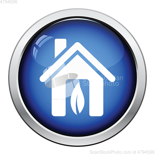 Image of Ecological home leaf icon