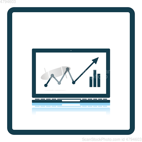 Image of Icon of Laptop with chart