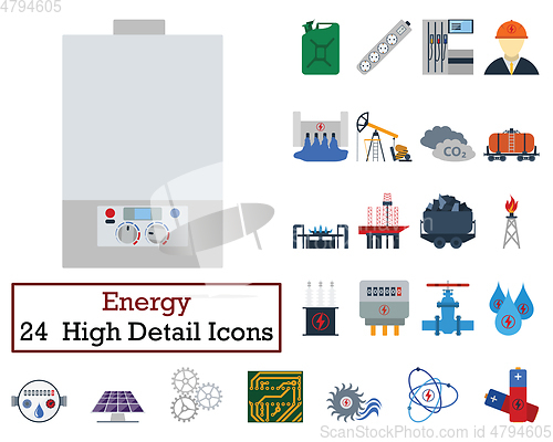 Image of Set of 24 Energy Icons