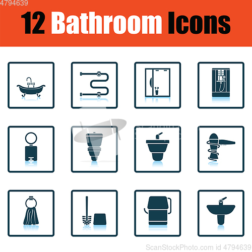 Image of Bathroom icon set