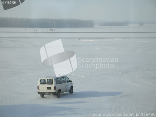 Image of truck on snow