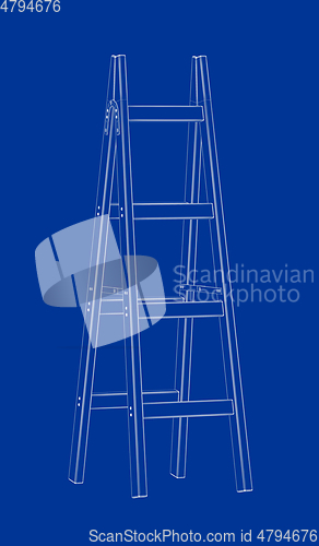Image of 3d model of ladder