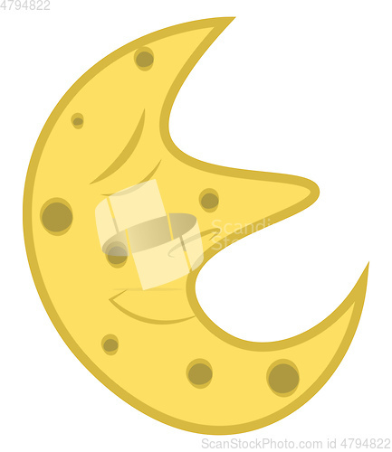 Image of Emoji of a yellow arc shaped moon known as crescent moon with it